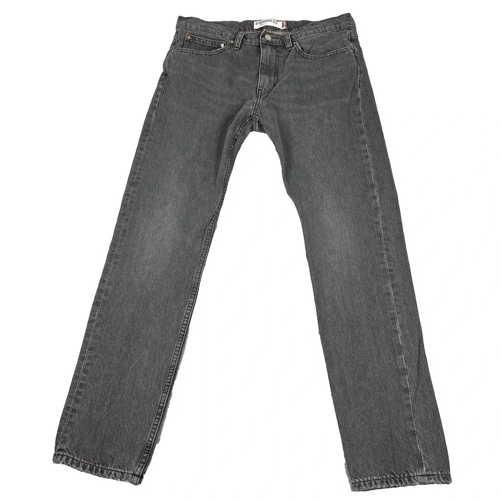 Levis 514 Jeans Men's Straight Leg Black Stretch Denim Casual 5-Pocket‎ 34x32